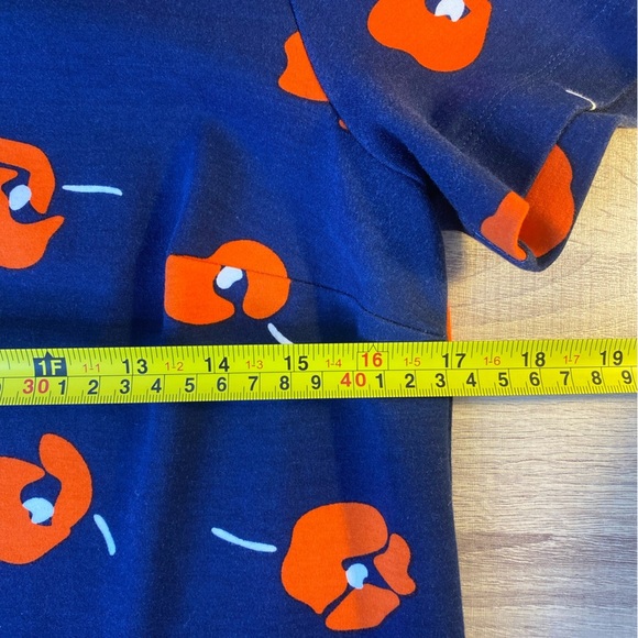 Draper James Poppy Ponte Shift Dress Navy Red Floral Size XS - Picture 10 of 13